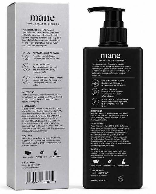 MANE Root Activator Shampoo 250ml / 8.5 fl oz