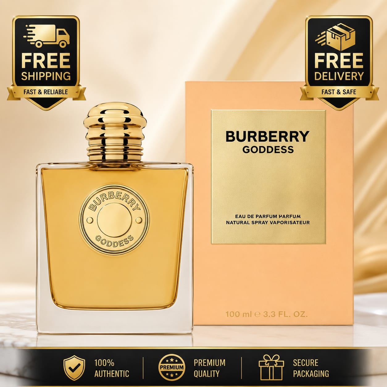 Burberry Goddess Eau de Parfum for Women 100ml / 3.3 fl oz – New Sealed Authentic