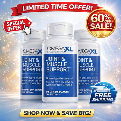 Pack of 3 OmegaXL Joint Health Supplement – 300 Softgels Each | USA Fresh Stock